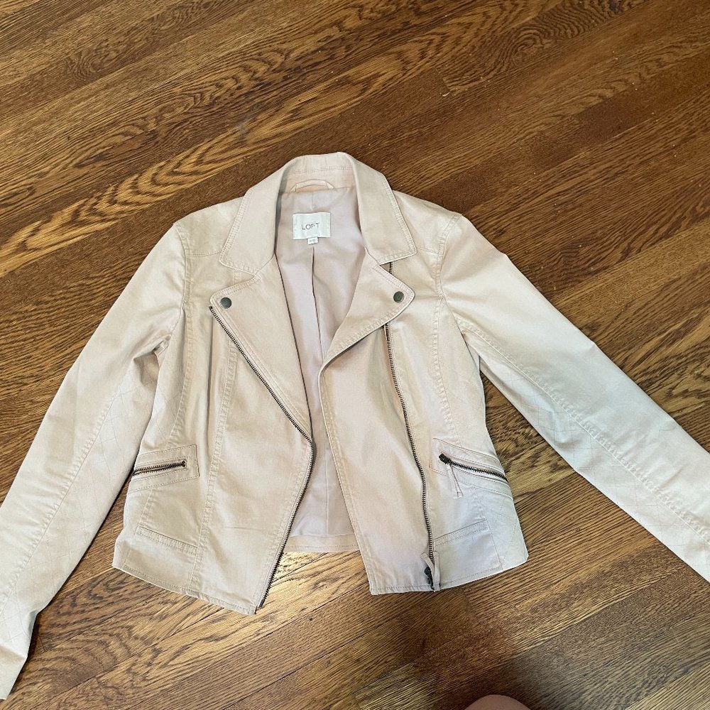 Ann Taylor Loft Pink Bomber Jacket Women's XS